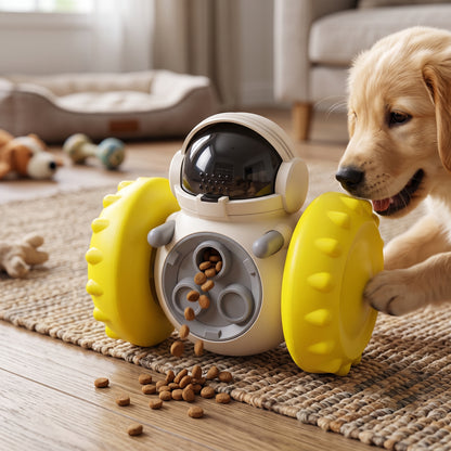 Yellow Dog Treat Dispensing Ball