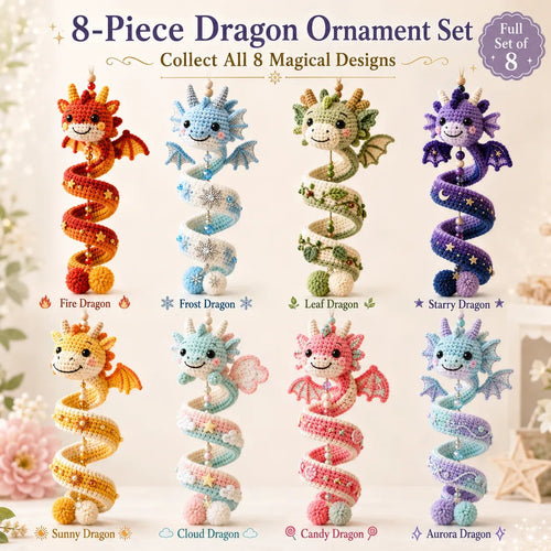 🐉 Beginner-friendly DIY kit for an enchanted dragon spiral hanging ornament | Complete set including all tools and step-by-step instructions 💕