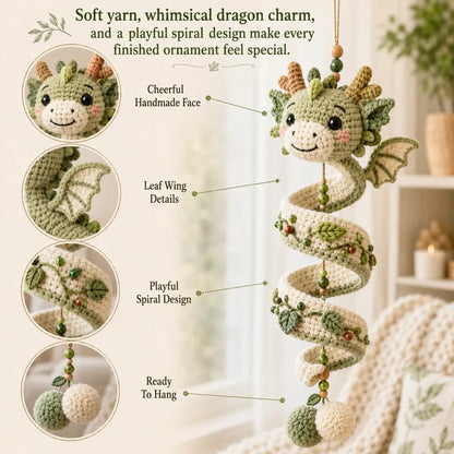 🐉 Beginner-friendly DIY kit for an enchanted dragon spiral hanging ornament | Complete set including all tools and step-by-step instructions 💕