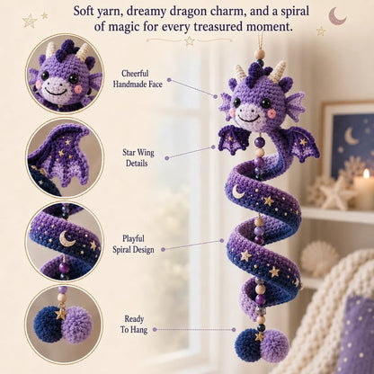 🐉 Beginner-friendly DIY kit for an enchanted dragon spiral hanging ornament | Complete set including all tools and step-by-step instructions 💕