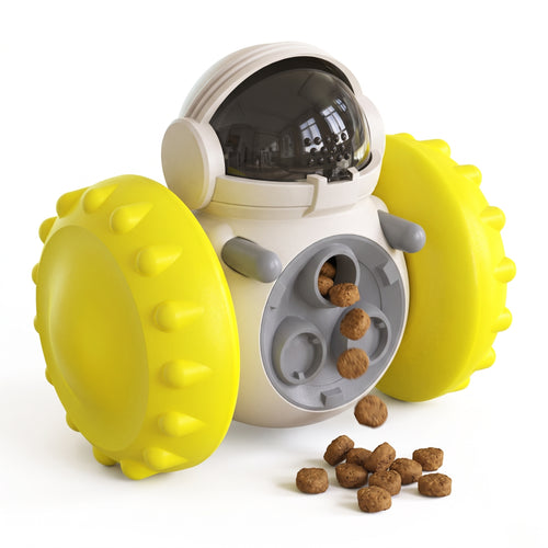 Yellow Dog Treat Dispensing Ball
