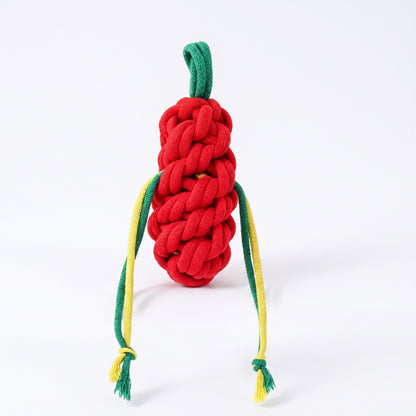 Red Bell Pepper Rope Dog Toy