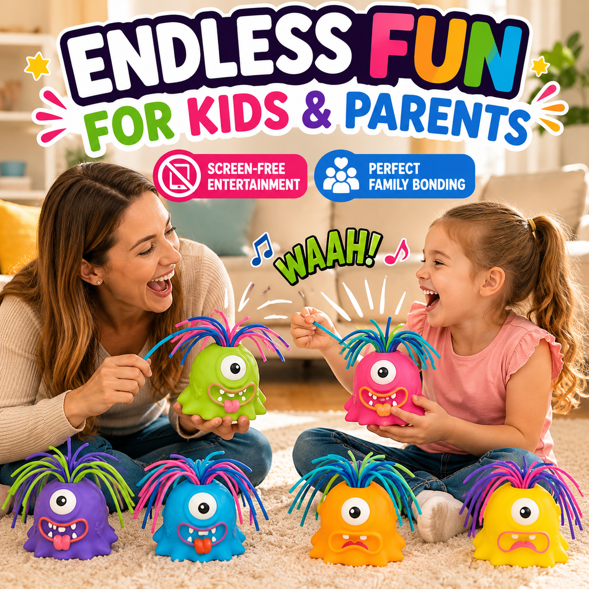 🔥Last Day 50% OFF - 👾 The screaming monster family - Buy 1 Get 1 Free
