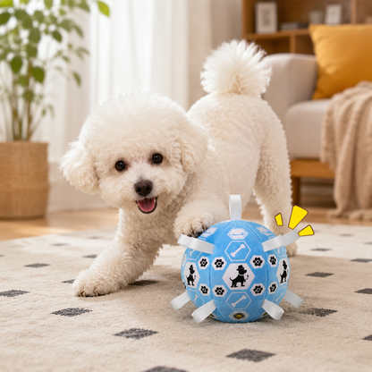 Interactive Plush Dog Soccer Ball