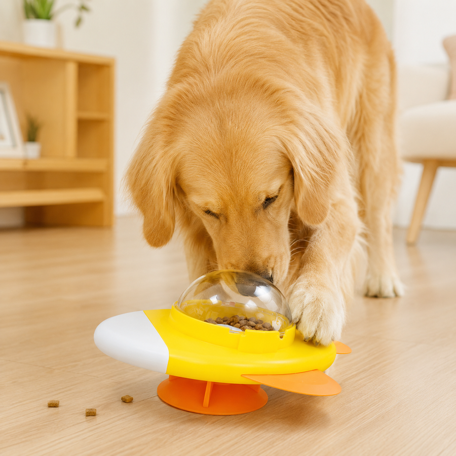 Interactive Rotating Treat Dispensing Ball