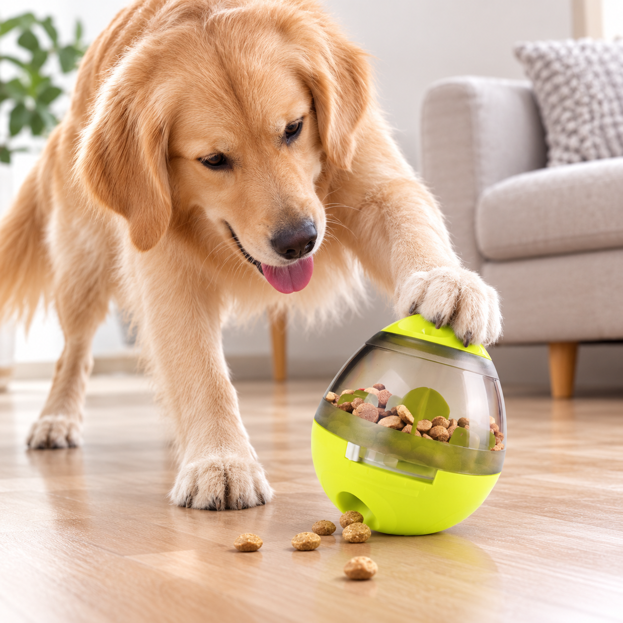Interactive Wobble Treat Dispenser Ball