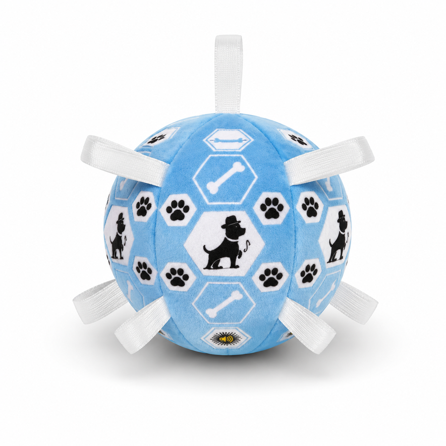 Interactive Plush Dog Soccer Ball