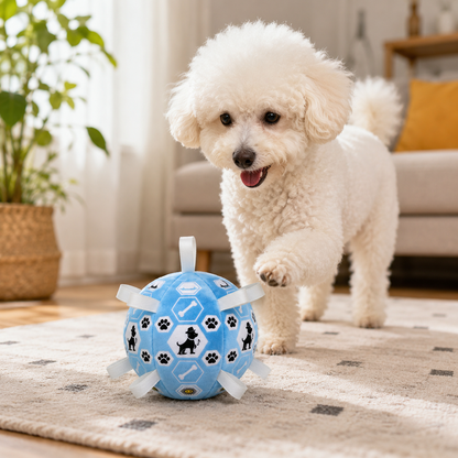 Interactive Plush Dog Soccer Ball